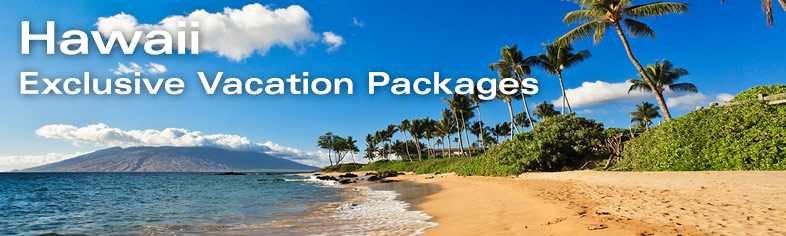 Maui beach with palm trees, Hawaii